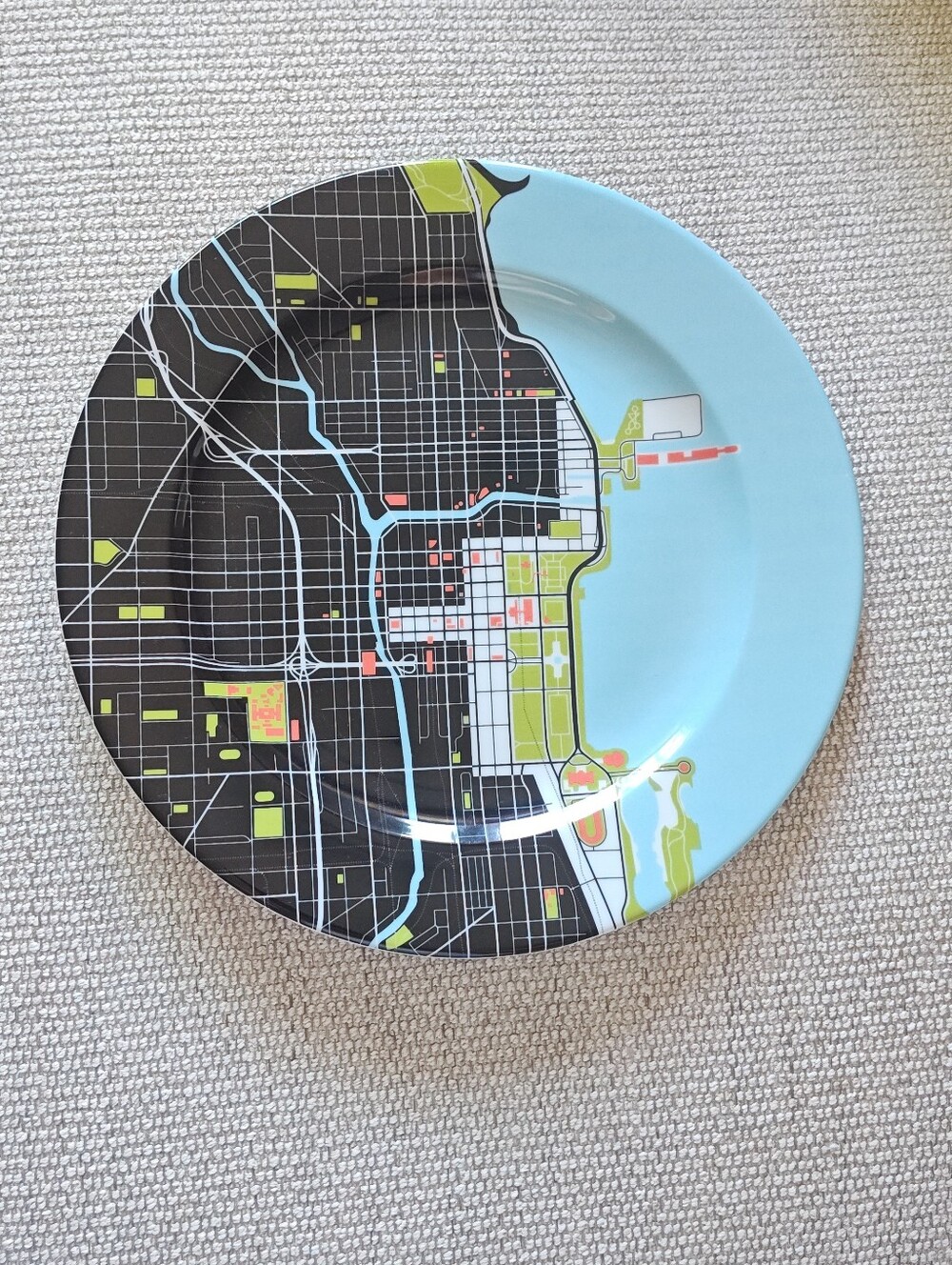 Notneutral Chicago Porcelain City Plate 12"